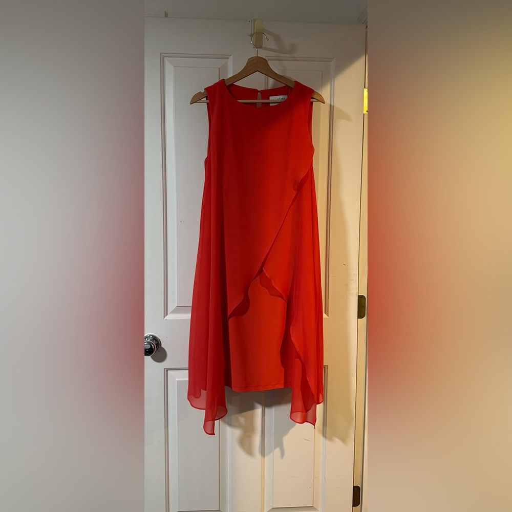 Joseph Ribkoff Vibrant Red Asymmetrical Dress